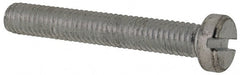 Value Collection - M6x1.00, 40mm Length Under Head Slotted Drive Machine Screw - Cheese Head, Grade 4.8 Steel, Zinc-Plated Finish, Without Washer - Exact Tooling