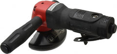 Universal Tool - 4" Wheel Diam, 10,000 RPM, Pneumatic Angle & Disc Grinder - 3/8-24 Spindle, 24 CFM, Rear Exhaust - Exact Tooling