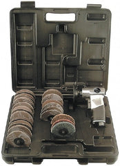 Florida Pneumatic - 3" Max Disc, 15,000 RPM, Pneumatic Handheld Disc Sander - 4 CFM, 1/4 NPT Inlet, 0.33 hp, 90 psi - Exact Tooling