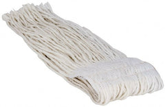PRO-SOURCE - 5" White Head Band, Medium Rayon Cut End Mop Head - 8 Ply, Clamp Jaw Connection, Use for Heavy Duty Floor Cleaning - Exact Tooling