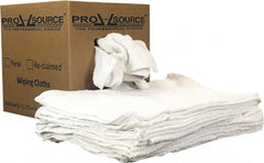 PRO-SOURCE - 19 Inch Long x 16 Inch Wide Virgin Utility Cotton Towels - White, Terry Cloth, Low Lint, 5 Lbs. at 3 to 4 per Pound, Box - Exact Tooling