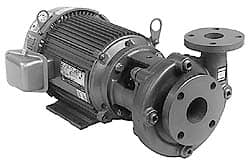 American Machine & Tool - 230/460V Volt, 3 Phase, 10 HP, Cast Iron Straight Pump - 3 Inch Inlet, 3 Inch Outlet, 145 Max Head psi, Stainless Steel Impeller, Buna-N Seal - Exact Tooling