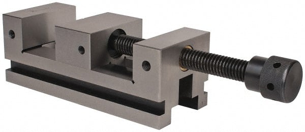 Interstate - 3-7/8" Jaw Width, 4-3/4" Jaw Opening Capacity, 1-9/16" Jaw Height, Toolmaker's Vise - V-Groove Jaw, 0.0001" Parallelism, 0.0002" Squareness, 10.23" OAL x 3-3/4" OAH - Exact Tooling