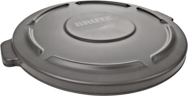 Rubbermaid - Round Lid for Use with 55 Gal Round Trash Cans - Gray, Polyethylene, For 2655 Brute Trash Cans - Exact Tooling
