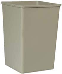 Rubbermaid - 35 Gal Gray Square Trash Can - Polyethylene, 27-5/8" High x 19-1/2" Long x 19-1/2" Wide - Exact Tooling