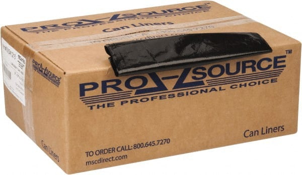 PRO-SOURCE - 1.25 mil Thick, Heavy-Duty Trash Bags - 38" Wide x 58" High, Black - Exact Tooling