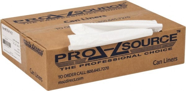 PRO-SOURCE - 0.8 mil Thick, Household/Office Trash Bags - 33" Wide x 39" High, White - Exact Tooling