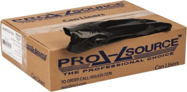 PRO-SOURCE - 1 mil Thick, Heavy-Duty Trash Bags - 43" Wide x 48" High, Black - Exact Tooling