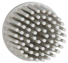 3M - 1" 120 Grit Ceramic Straight Disc Brush - Fine Grade, Type R Quick Change Connector, 5/8" Trim Length - Exact Tooling