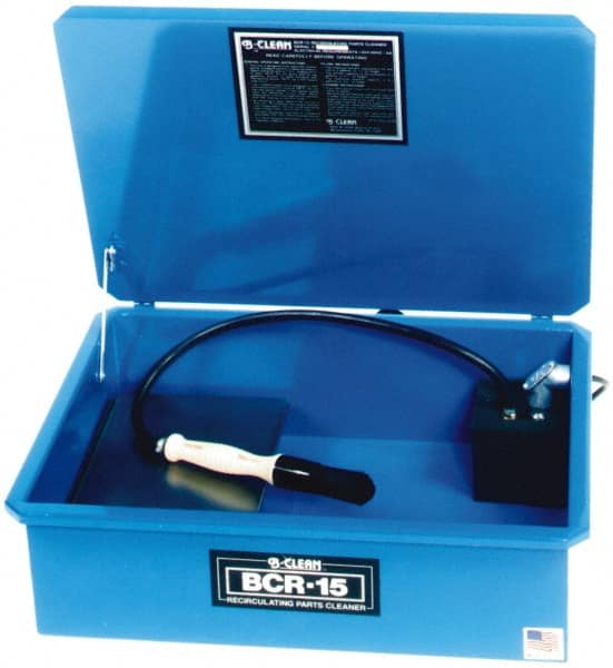 Build-All - Bench Top Solvent-Based Parts Washer - 5 Gal Max Operating Capacity, Steel Tank, 120 Input Volts - Exact Tooling