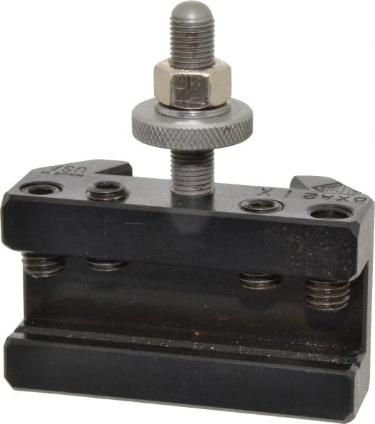 Aloris - Series BXA, #2X Boring, Turning & Facing Tool Post Holder - 10 to 15" Lathe Swing, 1-3/4" OAH, 3/4" Max Tool Cutting Size, 1-3/16" Centerline Height - Exact Tooling