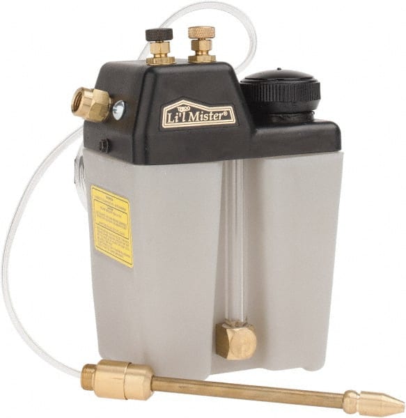 Trico - 1 Outlet, 0.25 Gal Tank Capacity, High Density Polyethylene Tank Mist Coolant System - 5' Coolant Line Length, 6" Hose Length - Exact Tooling