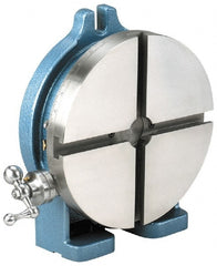 Palmgren - 10" Table Diam, Horizontal & Vertical Rotary Machining Table - 3-1/2" Centerline Height, 1-5/8" Bore Diam, 5/8" T-Slot Width - Exact Tooling