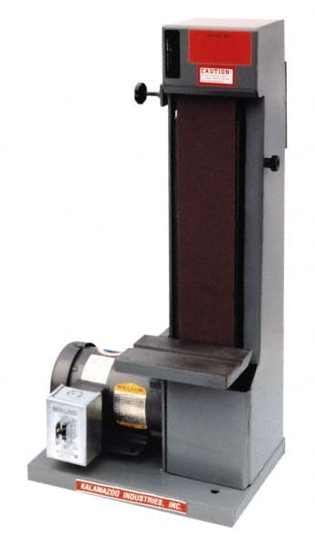Kalamazoo - 60 Inch Long x 4 Inch Wide Vertical Belt Sanding Machine - 3,450 Ft./min Belt Speed, 1 Hp, Single Phase - Exact Tooling