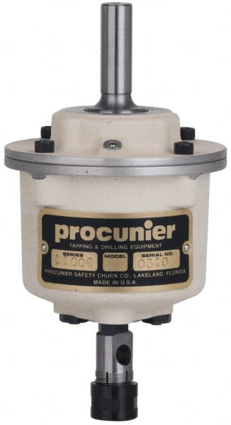 Procunier - No. 10 Min Tap Capacity, 1/2 Inch Max Mild Steel Tap Capacity, 3MT Mount Tapping Head - Includes 2 Wrenches - Exact Tooling