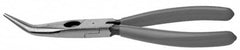 Knipex - 8" OAL, Side Cutting Pliers - Standard Jaw, Snipe Nose with Cut, Curved Head - Exact Tooling