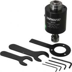 Tapmatic - Model SPD-5, No. 6 Min Tap Capacity, 1/2 Inch Max Mild Steel Tap Capacity, JT33 Mount Tapping Head - 22100 (J421), 22000 (J422) Compatible, Includes Tap Clamping Wrenches, for CNC and Manual Machines - Exact Tooling