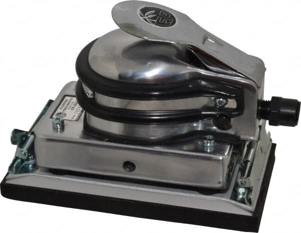 Florida Pneumatic - 6,500 OPM, 4 CFM Air Consumption, 90 psi Air Pressure, Palm Air Orbital Sander - Rectangular Pad, 1/4 NPT Inlet - Exact Tooling