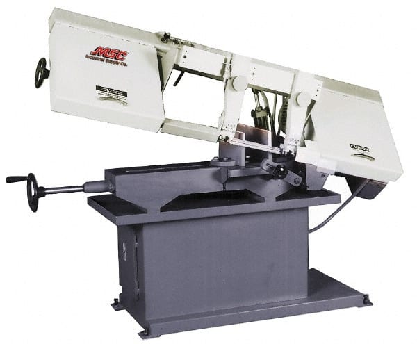 Vectrax - 9 x 14-9/16" Max Capacity, Manual Step Pulley Horizontal Bandsaw - 82, 127, 186 & 300 SFPM Blade Speed, 220 Volts, 2 hp, 3 Phase - Exact Tooling