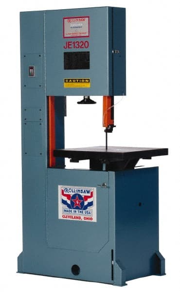 Roll-In Saw - 20 Inch Throat Capacity, Vertical Bandsaw - 70 to 500 SFPM, 2 HP, Three Phase - Exact Tooling