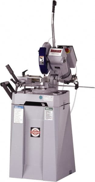 Dake - 2 Cutting Speeds, 12" Blade Diam, Cold Saw - 22 & 44 RPM Blade Speed, Floor Machine, 3 Phase, Compatible with Ferrous/Non-Ferrous Material - Exact Tooling