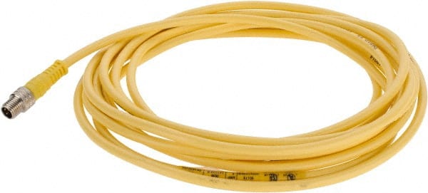 Brad Harrison - 4 Amp, M8 Male Straight to Pigtail Cordset Sensor and Receptacle - 60 VAC, 75 VDC, 4m Cable Length, IP68 Ingress Rating - Exact Tooling