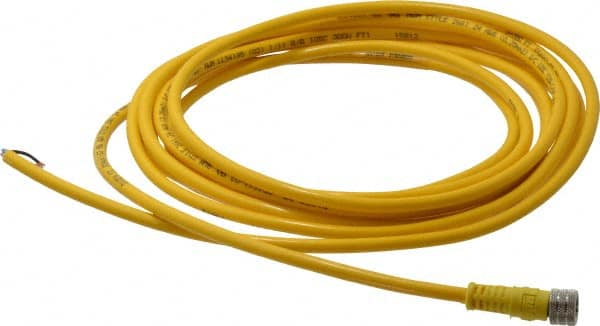 Brad Harrison - 3 Amp, M8 Female Straight to Pigtail Cordset Sensor and Receptacle - 60 VAC, 75 VDC, 4m Cable Length, IP68 Ingress Rating - Exact Tooling