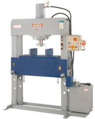 Dake - 40 Ton Hydraulic Shop Press - 19 Inch Stroke, 2 HP, 3 Phase - Exact Tooling