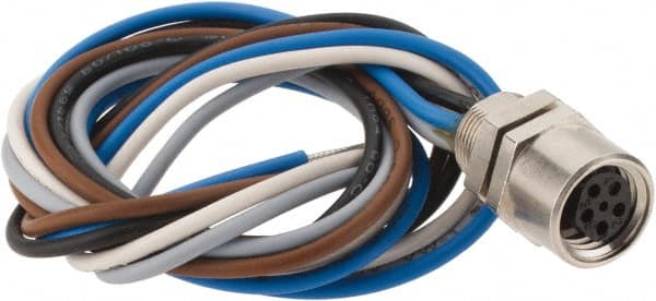 Brad Harrison - 3 Amp, M8 Female Straight Receptacle - 60 VAC, 75 VDC, 0.30m Cable Length, IP67 Ingress Rating - Exact Tooling