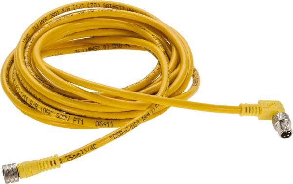 Brad Harrison - 4 Amp, Female 90° to Male 90° Cordset Sensor and Receptacle - 250 VAC/VDC, 4m Cable Length, IP68 Ingress Rating - Exact Tooling