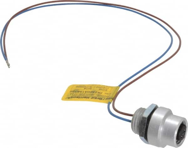 Brad Harrison - 4 Amp, 1/2-20 UNF Female Straight Receptacle - 250 VAC/VDC, 0.31m Cable Length, IP67 Ingress Rating - Exact Tooling