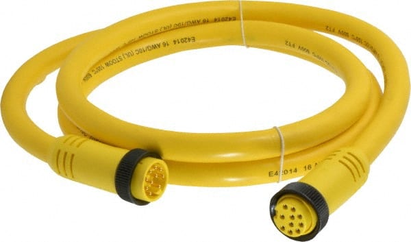 Brad Harrison - 7 Amp, Female Straight, Male Straight Cordset Sensor and Receptacle - 600 Volt, 1.83m Cable Length, IP67 Ingress Rating - Exact Tooling