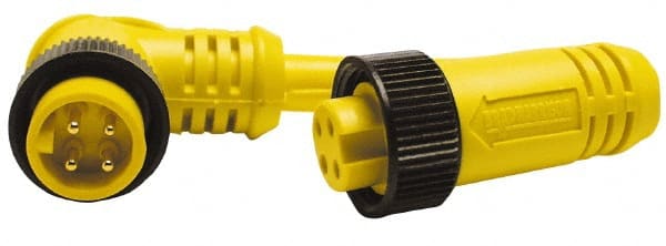 Brad Harrison - 13 Amp, Female to Male Cordset Sensor and Receptacle - 600 Volt, 3 Ft. Long Cable, IP68 Ingress Rating - Exact Tooling