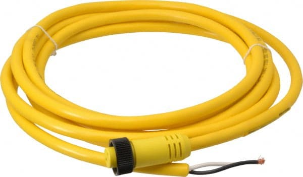 Brad Harrison - 13 Amp, Female Straight to Pigtail Cordset Sensor and Receptacle - 600 Volt, 3.66m Cable Length, IP67 Ingress Rating - Exact Tooling