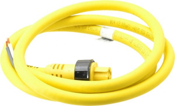 Brad Harrison - 15 Amp, Female Straight to Pigtail Cordset Sensor and Receptacle - 600 Volt, 1.83m Cable Length, IP67 Ingress Rating - Exact Tooling