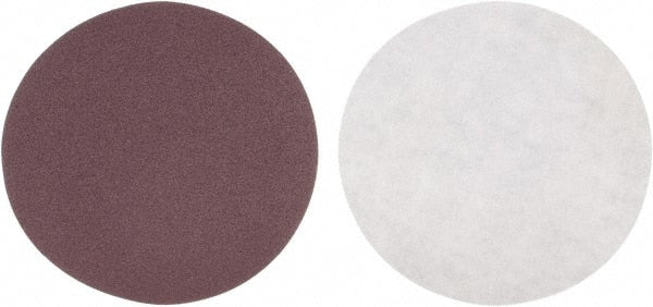 3M - 5" Diam, 100 Grit Aluminum Oxide Adhesive PSA Disc - Fine Grade, Maroon, J Weighted Backing, Flexible, Use with Random Orbital Sanders - Exact Tooling