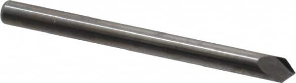 Accupro - 1/8" Diam 2 Flute Single End Solid Carbide Chamfer Mill - Exact Tooling