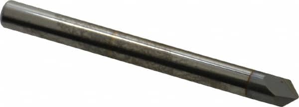 Accupro - 3/16" Diam 2 Flute Single End Solid Carbide Chamfer Mill - Exact Tooling