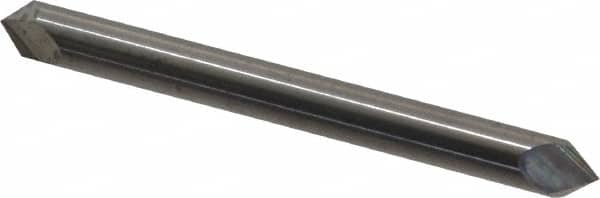 Accupro - 3/16" Diam 2 Flute Double End Solid Carbide Chamfer Mill - Exact Tooling
