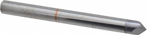 Accupro - 3/16" Diam 2 Flute Single End Solid Carbide Chamfer Mill - Exact Tooling