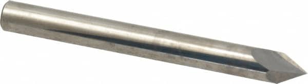 Accupro - 1/4" Diam 2 Flute Single End Solid Carbide Chamfer Mill - Exact Tooling