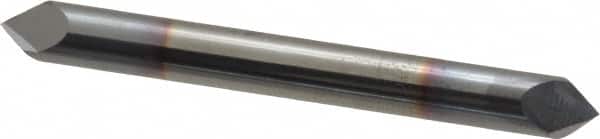 Accupro - 1/4" Diam 2 Flute Double End Solid Carbide Chamfer Mill - Exact Tooling