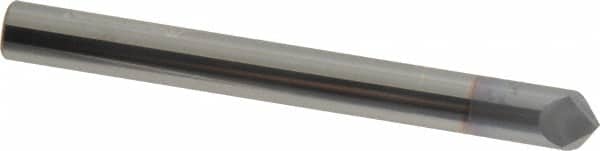 Accupro - 1/4" Diam 2 Flute Single End Solid Carbide Chamfer Mill - Exact Tooling