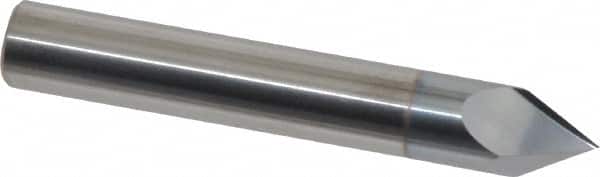 Accupro - 3/8" Diam 2 Flute Single End Solid Carbide Chamfer Mill - Exact Tooling