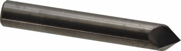 Accupro - 3/8" Diam 2 Flute Single End Solid Carbide Chamfer Mill - Exact Tooling