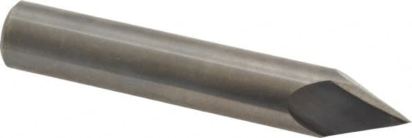 Accupro - 1/2" Diam 2 Flute Single End Solid Carbide Chamfer Mill - Exact Tooling