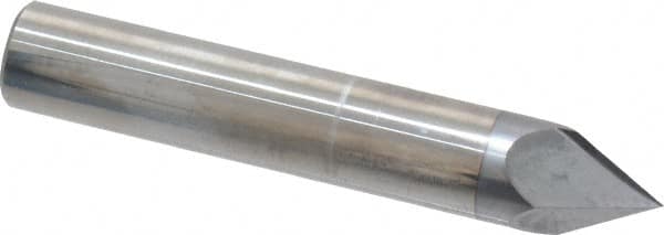 Accupro - 1/2" Diam 2 Flute Single End Solid Carbide Chamfer Mill - Exact Tooling