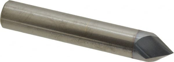 Accupro - 1/2" Diam 2 Flute Single End Solid Carbide Chamfer Mill - Exact Tooling