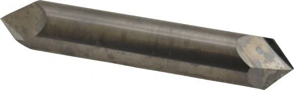 Accupro - 1/2" Diam 2 Flute Double End Solid Carbide Chamfer Mill - Exact Tooling