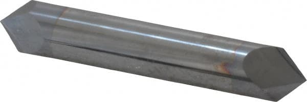 Accupro - 1/2" Diam 2 Flute Double End Solid Carbide Chamfer Mill - Exact Tooling
